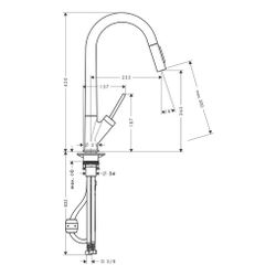 Hansgrohe AXOR Starck Einhebel-Küchenmischer, Ausziehbrause, ComfortZone 270, Edels... HANSGROHE-10821800 4011097688572 (Abb. 1)