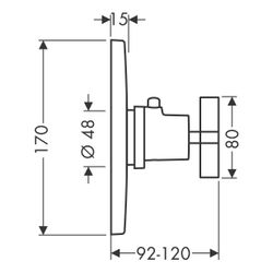 Hansgrohe AXOR Citterio Thermostat HighFlow Unterputz, 59l/min, Kreuzgriff, Polishe... HANSGROHE-39716330 4011097921518 (Abb. 1)