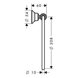 Hansgrohe AXOR Montreux Handtuchring, schwenkbar, Metall, Brushed Red Gold... HANSGROHE-42021310 4011097937441 (Abb. 1)