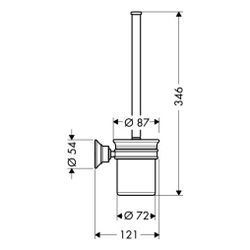 Hansgrohe AXOR Montreux Toilettenbürstenhalter Wandmontage, 35mm Bohrabstand, Metal... HANSGROHE-42035300 4011097938493 (Abb. 1)