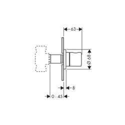 Hansgrohe AXOR Uno Absperrventil Unterputz, DN 15/20, Brushed Brass... HANSGROHE-38976950 4011097913070 (Abb. 1)