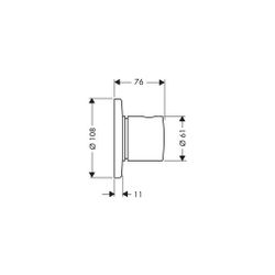 Hansgrohe AXOR Uno Ab- und Umstellventil Trio/ Quattro Unterputz, DN 20, Brushed Br... HANSGROHE-38933950 4011097912943 (Abb. 1)