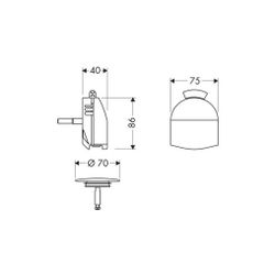 hansgrohe Exafill Fertigset Wanneneinlauf, Ablauf-, Überlaufgarnitur, Chrom... HANSGROHE-58127000 4011097140247 (Abb. 1)