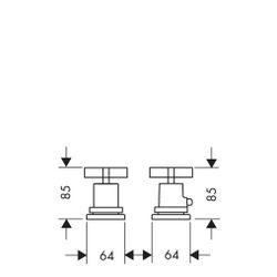 Hansgrohe AXOR Wannenrandarmatur Citterio 2-Loch, Thermostat, Kreuzgriffen, Chrom... HANSGROHE-39480000 4011097488844 (Abb. 1)