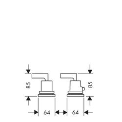 Hansgrohe AXOR Wannenrandarmatur Citterio 2-Loch, Thermostat, Hebelgriff, Brushed B... HANSGROHE-39482340 4011097920092 (Abb. 1)