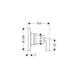 Hansgrohe AXOR Citterio Ab- und Umstellventil Trio, Quattro Unterputz DN 20, Hebelg... HANSGROHE-39920140 4011097923055 (Abb. 1)