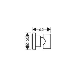 Hansgrohe AXOR Brausenhalter Citterio Porter, rund, 60x60x65mm, Metall, Brushed Bro... HANSGROHE-39525140 4011097920252 (Abb. 1)