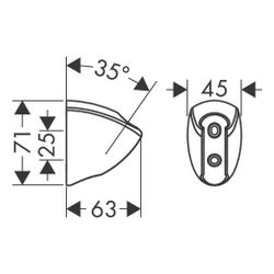 hansgrohe Brausehalter Porter C für Handbrausen, Chrom... HANSGROHE-27521000 4011097157818 (Abb. 1)