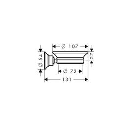 Hansgrohe AXOR Montreux Seifenschale, 107x54x131mm, Porzellan/Metall, Polished Red ... HANSGROHE-42033300 4011097938233 (Abb. 1)