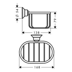 Hansgrohe AXOR Montreux Seifenkorb, 160x101x138mm, Brushed Bronze... HANSGROHE-42065140 4011097939339 (Abb. 1)