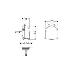 hansgrohe Exafill Fertigset Wanneneinlauf, Ablauf-, Überlaufgarnitur Plus, Chrom... HANSGROHE-58128000 4011097140353 (Abb. 1)