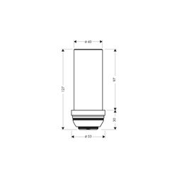 Hansgrohe AXOR Starck Verlängerung 60mm für bodenstehende Wannenmischer, Chrom... HANSGROHE-97686000 4011097502779 (Abb. 1)