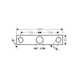 Hansgrohe AXOR Fixierplatte für Citterio 4-Loch Wannenarmatur, Metall, Unterputzmon... HANSGROHE-39449000 4011097486079 (Abb. 1)