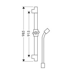 Hansgrohe AXOR Starck Brausestange 90cm, Brauseschlauch 160cm, Edelstahl Optic... HANSGROHE-27830800 4011097893389 (Abb. 1)