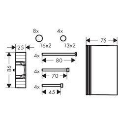 hansgrohe Verlängerung iBox universal Grundkörper 25mm... HANSGROHE-13595000 4011097333670 (Abb. 1)