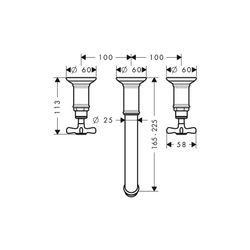 Hansgrohe AXOR Montreux 3-Loch Waschtischarmatur UP, 5l/min, für Wandmontage, Ausla... HANSGROHE-16532950 4011097880945 (Abb. 1)