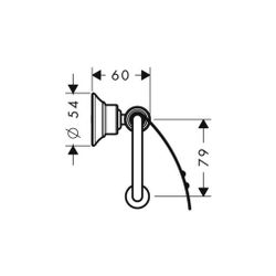 Hansgrohe AXOR Montreux Toilettenpapierhalter, Deckel, 158x106mm, Bohrabstand 35mm,... HANSGROHE-42036820 4011097516370 (Abb. 1)