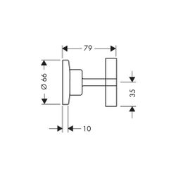 Hansgrohe AXOR Citterio Absperrventil Unterputz DN 15/DN 20, Kreuzgriff, Edelstahl ... HANSGROHE-39965800 4011097923550 (Abb. 1)