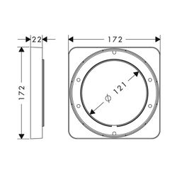 Hansgrohe AXOR Citterio M Verlängerungsrosette, F-Set, 172x172mm, 22mm, Polished Re... HANSGROHE-98860300 4011097946191 (Abb. 1)