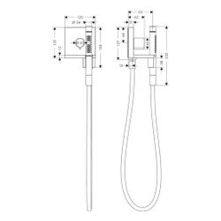 Hansgrohe AXOR ShowerSolutions Handbrausemodul 120x120mm, Unterputz, 14,5l/min, eck... HANSGROHE-10651820 4011097862163 (Abb. 1)