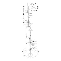 Hansgrohe AXOR Showers/Front Showerpipe, Thermostat, Kopfbrause 240mm, 21l/min, 2je... HANSGROHE-26020140 4011097828763 (Abb. 1)
