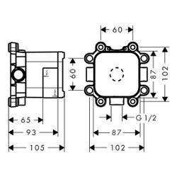 Hansgrohe AXOR Showers/Front Nendo Grundkörper für LampShower 275 1jet, Kopfbrause ... HANSGROHE-26909180 4011097734224 (Abb. 1)