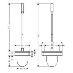 Hansgrohe AXOR Universal Softsquare Toilettenbürstenhalter Wandmontage, Polished Re... HANSGROHE-42835300 4011097828343 (Abb. 1)