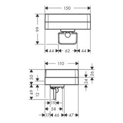 Hansgrohe AXOR Universal Softsquare Lotionspender, Ablage, 180ml, Metall/Glas, Brus... HANSGROHE-42819310 4011097820538 (Abb. 1)