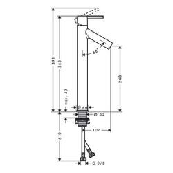 Hansgrohe AXOR Starck Einhebel-Waschtischmischer 250mm, 5l/min, Hebel-Grifffür AWT,... HANSGROHE-10103250 4011097852898 (Abb. 1)