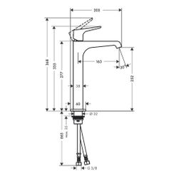 Hansgrohe AXOR Citterio E Einhebel-Waschtischmischer 250mm, Hebelgriff, Ablaufgarni... HANSGROHE-36113990 4011097903750 (Abb. 1)