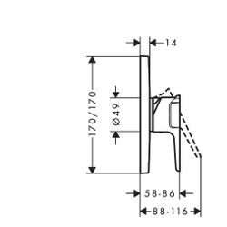 Hansgrohe AXOR Einhebel-Brausemischer Citterio E, Unterputz, 1 Verbraucher, Edelsta... HANSGROHE-36655800 4011097905358 (Abb. 1)