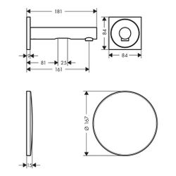 Hansgrohe AXOR Uno Elektronik-Waschtischmischer, 5l/min, UP für Wandmontage, Auslau... HANSGROHE-45110330 4059625082430 (Abb. 1)