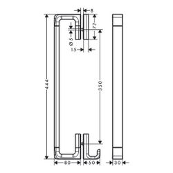 Hansgrohe AXOR Universal Softsquare Duschtürgriff 444mm, Mattschwarz... HANSGROHE-42837670 4059625428412 (Abb. 1)