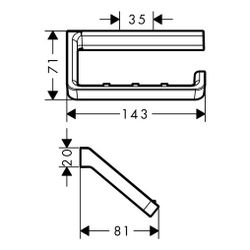 Hansgrohe AXOR Universal Softsquare Toilettenpapierhalter, Polished Black Chrome... HANSGROHE-42846330 4059625094945 (Abb. 1)