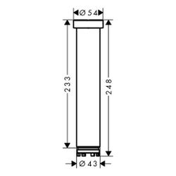 Hansgrohe AXOR ShowerSolutions Verlängerung 230mm quadratisch für Deckenbefestigung... HANSGROHE-35288990 4059625189658 (Abb. 1)