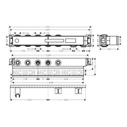 Hansgrohe AXOR Grundkörper für Thermostatmodul Select für 3 Verbraucher, Rp 3/4", D... HANSGROHE-18311180 4059625036099 (Abb. 1)