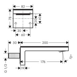 Hansgrohe AXOR MyEdition Wanneneinlauf, 24l/min, ohne Platte, Brushed Black Chrome... HANSGROHE-47412340 4059625208861 (Abb. 1)