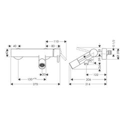 Hansgrohe AXOR Starck Einhebel-Wannenmischer Aufputz, 18l/min, Pin-Griff, Brushed R... HANSGROHE-10411310 4011097858692 (Abb. 1)