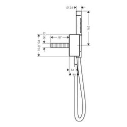 Hansgrohe AXOR Edge Portereinheit, 16,2l/min, Stabhandbrause 2jet, Brauseschlauch, ... HANSGROHE-46520000 4059625149171 (Abb. 1)