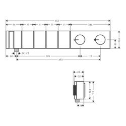 Hansgrohe AXOR Edge Thermostatmodul Select 610x100mm, Unterputz, 39l/min, für 4 Ver... HANSGROHE-46721990 4059625268186 (Abb. 1)