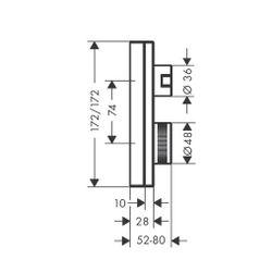 Hansgrohe AXOR Edge Thermostat Unterputz, 26l/min, Absperrventil, Diamantschliff, P... HANSGROHE-46751990 4059625268469 (Abb. 1)