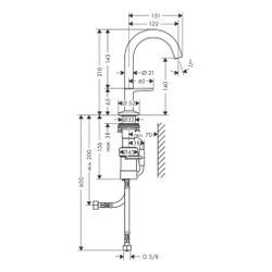 Hansgrohe AXOR One Waschtischmischer Select 140mm, 5l/min, Push-Open Ablaufgarnitur... HANSGROHE-48010820 4059625370537 (Abb. 1)