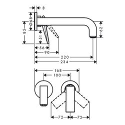 Hansgrohe AXOR Citterio Einhebel-Waschtischmischer UP 5l/min für Wandm., Hebelgriff... HANSGROHE-39181000 4059625358719 (Abb. 1)