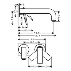 Hansgrohe AXOR Citterio Einhebel-Waschtischmischer UP, 5l/min, für Wandm., Hebelgri... HANSGROHE-39119300 4059625373422 (Abb. 1)