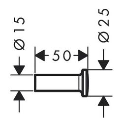 Hansgrohe AXOR Universal Circular Handtuchhaken einzeln, 25x50mm, Mattweiß... HANSGROHE-42811700 4059625367308 (Abb. 1)