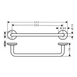 Hansgrohe AXOR Universal Circular Haltestange, 355mm, Metall, Mattschwarz... HANSGROHE-42813670 4059625367445 (Abb. 1)