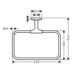 Hansgrohe AXOR Universal Circular Handtuchring, schwenkbar, Metall, Polished Nickel... HANSGROHE-42823830 4059625387047 (Abb. 1)