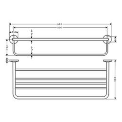 Hansgrohe AXOR Universal Circular Handtuchablage, Handtuchhalter, 655mm, Metall, Ma... HANSGROHE-42843700 4059625367605 (Abb. 1)