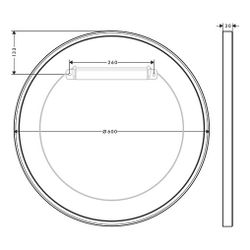 Hansgrohe AXOR Universal Circular Wandspiegel, 600x600x30mm, Mattschwarz... HANSGROHE-42848670 4059625368473 (Abb. 1)