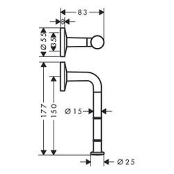 Hansgrohe AXOR Universal Circular Toilettenpapierhalter, 83mm, Metall, Mattschwarz... HANSGROHE-42856670 4059625367353 (Abb. 1)